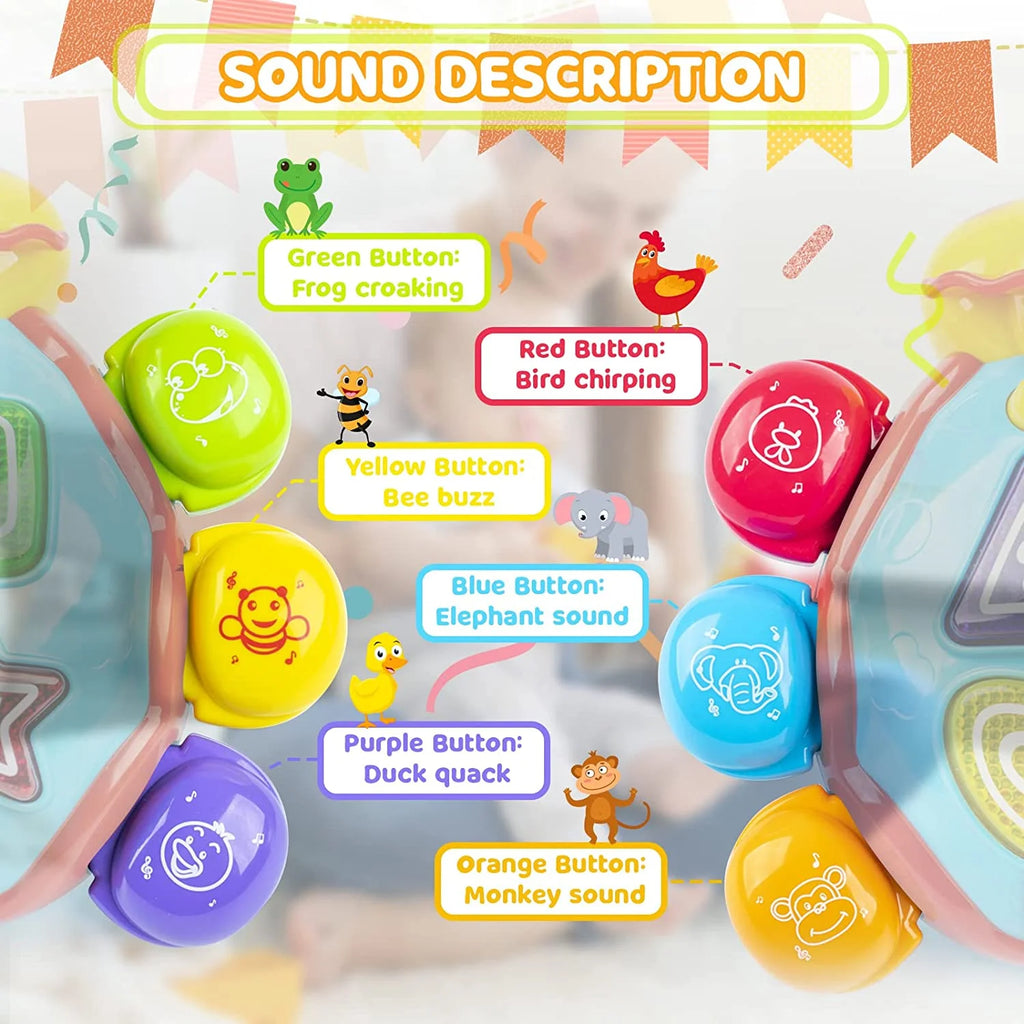 Baby Toys 12 to 18 Months Einstein Musical Toy, Infant Crawling Walking Toy for 12-24 Months, Bilingual Toys Spanish English Learning Educational Montessori Toys for 1 Year Old Girl Boy