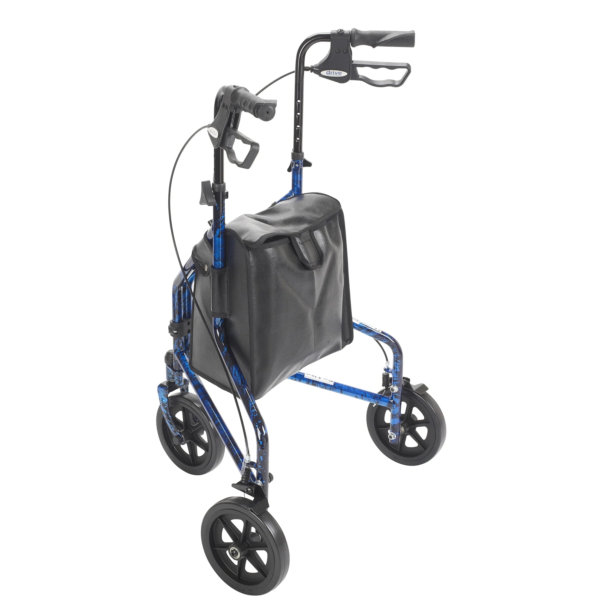 Deluxe Rollator Adjustable Height / Folding Aluminum 300 Lbs. 31 to 38 Inch Handle Height 10289BL