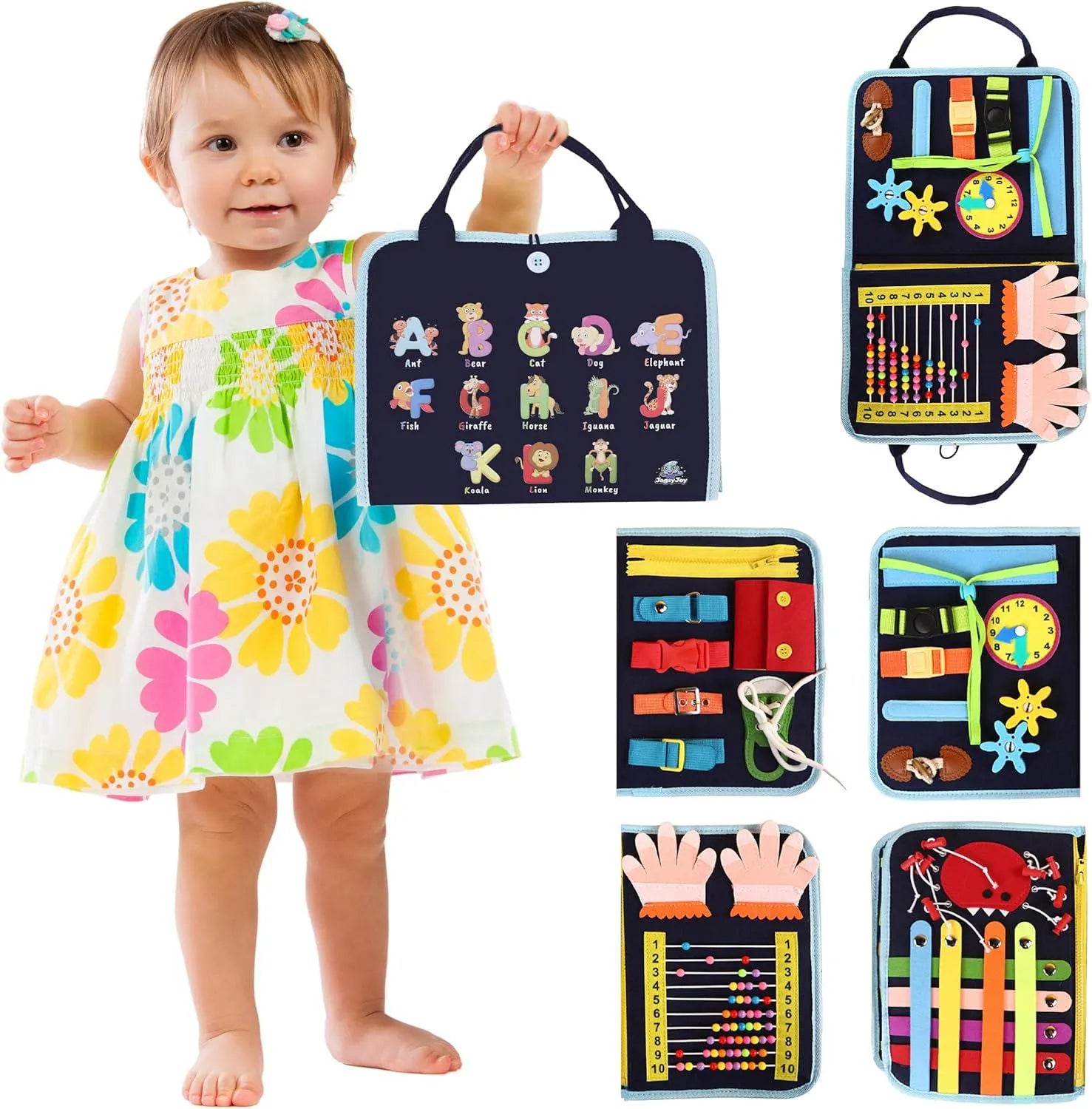 Felt Montessori Busy Board: Fine Motor Skill Sensory Toy