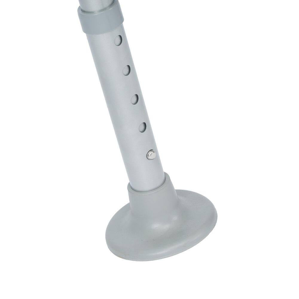 Hercules 27.25 In. X 21.5 In. Toilet Safety Frame Elevated Toilet Seat with Adjustable Arms in Silver/Gray