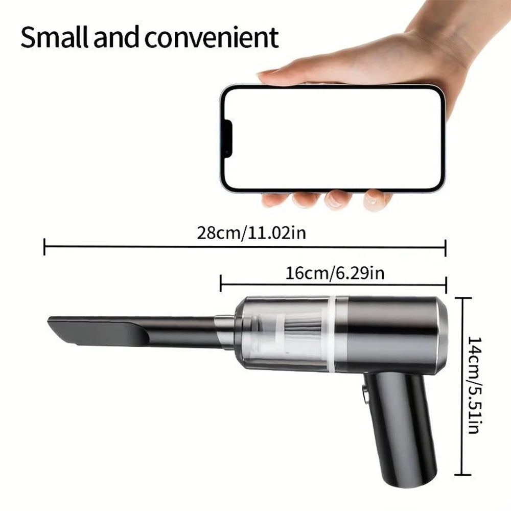 Portable Wireless Handheld Car Vacuum Cleaner, 120W Hand Held Mini Vacuum for Desk Home &Office Dust Cleaning