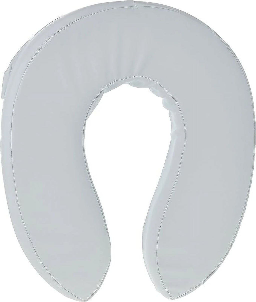 Foam Padded Toilet Seat Riser with Attachment and Washable Cover, 2"
