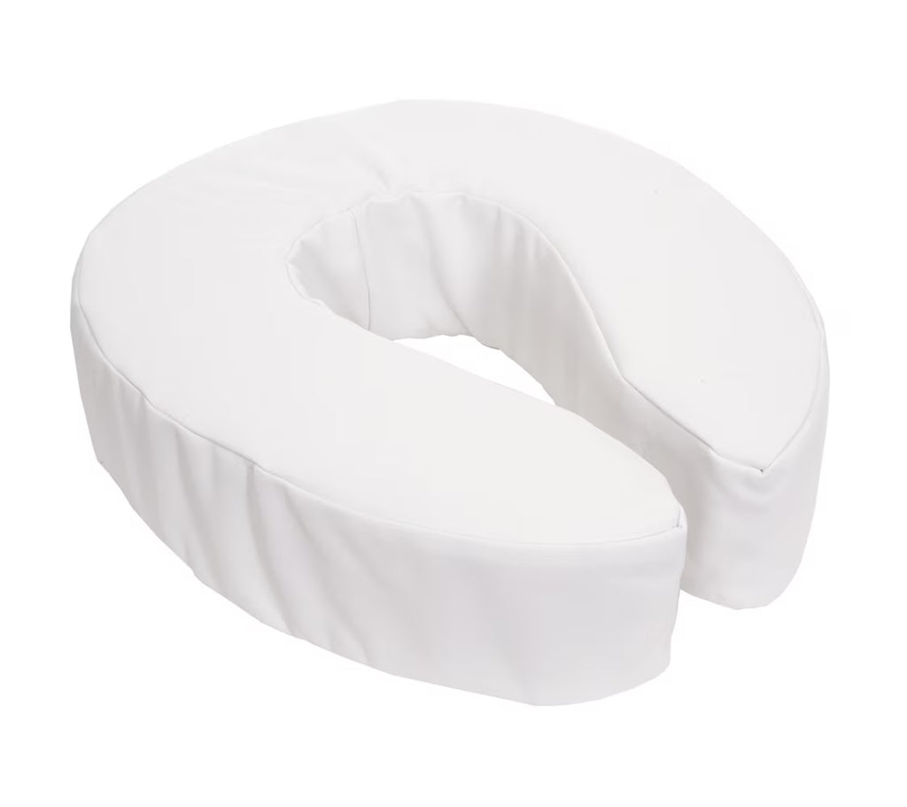 Foam Padded Toilet Seat Riser with Attachment and Washable Cover, 2"