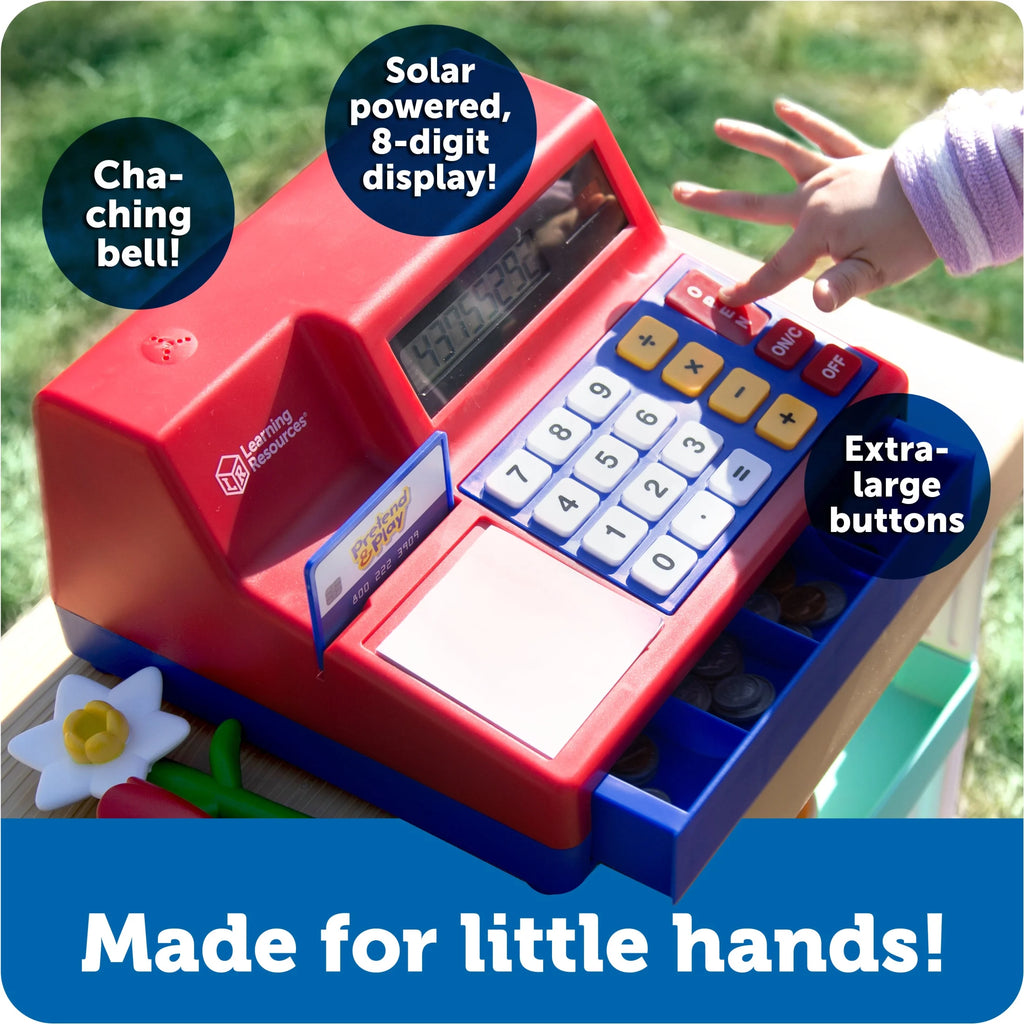 Pretend & Play Calculator Cash Register, Gift for Kids, Ages 3 +