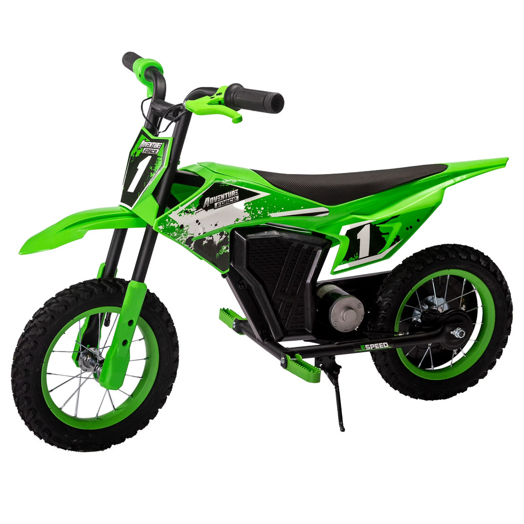 12V Electric Dirt Bike, Kids Battery Powered Ride On, Ages 5 Years and Up, Green