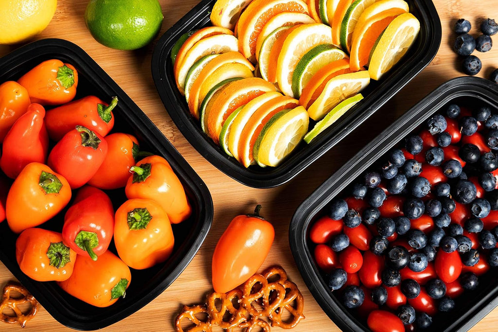 Meal Prep Container Reusable with Lids [25 Set] 24Oz. Ideal-Food Prep Containers, Food Storage Bento Box, Portion Control | Stackable | Microwave | Dishwasher | Freezer Safe