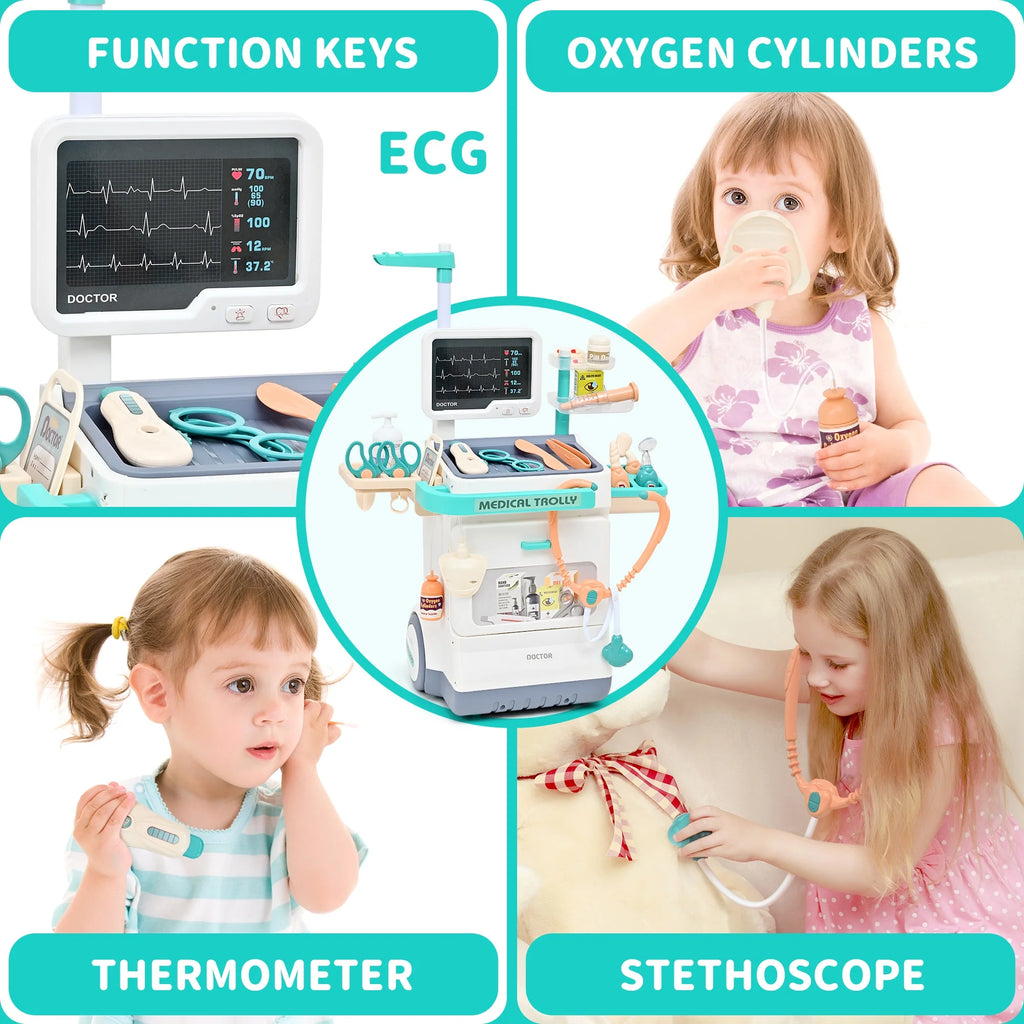 Kids Doctors Play Set - 26PCS Doctor Kit for Kids, Pretend Medical Station Toy Set, Doctor Set Role Play Toy for 3-8 Boys & Girls