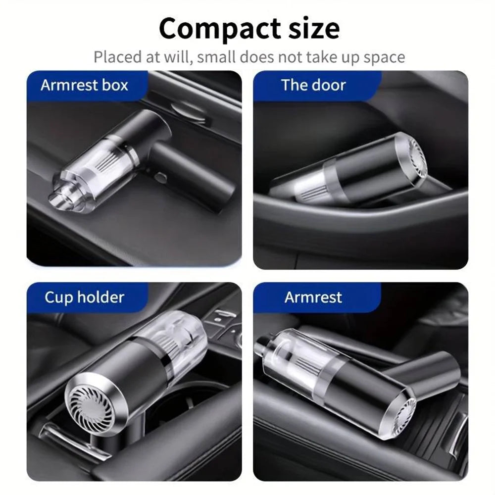 Portable Wireless Handheld Car Vacuum Cleaner, 120W Hand Held Mini Vacuum for Desk Home &Office Dust Cleaning