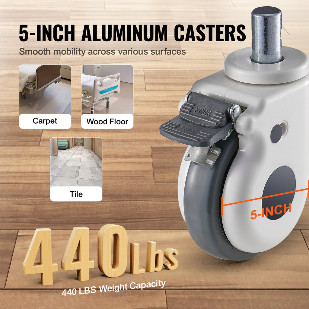 Premium 3 Function Full Electric Hospital Bed ICU Medical Bed 440LBS Loads