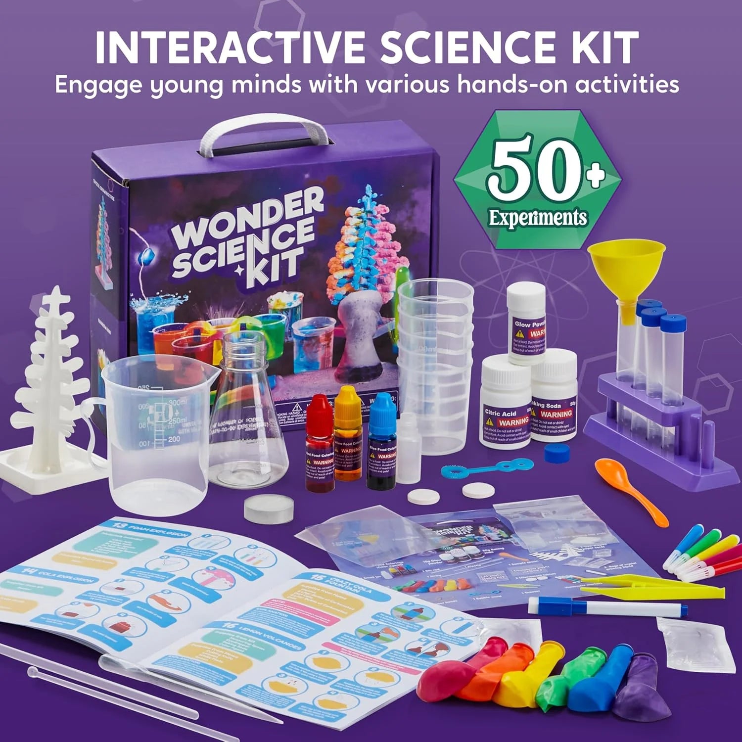 Science Kits for Kids Age 8-12 STEM Educational Toys 50+ Chemistry Experiments Learning Resources