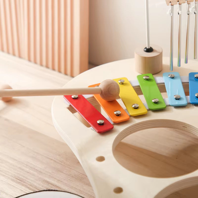 Baby Educational Toys Wooden Aeolian Bells Montessori Children'S Musical Toys Xylophone Newborn Birthday Gifts Music Table Toys
