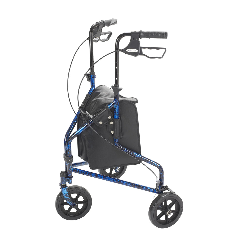 Deluxe Rollator Adjustable Height / Folding Aluminum 300 Lbs. 31 to 38 Inch Handle Height 10289BL