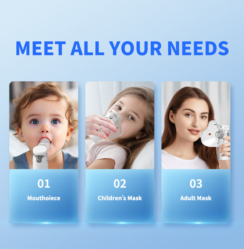 Household Medical Portable Handheld Nebulizer Children Mute Bilateral Ultrasonic Micro-Grid Atomizer