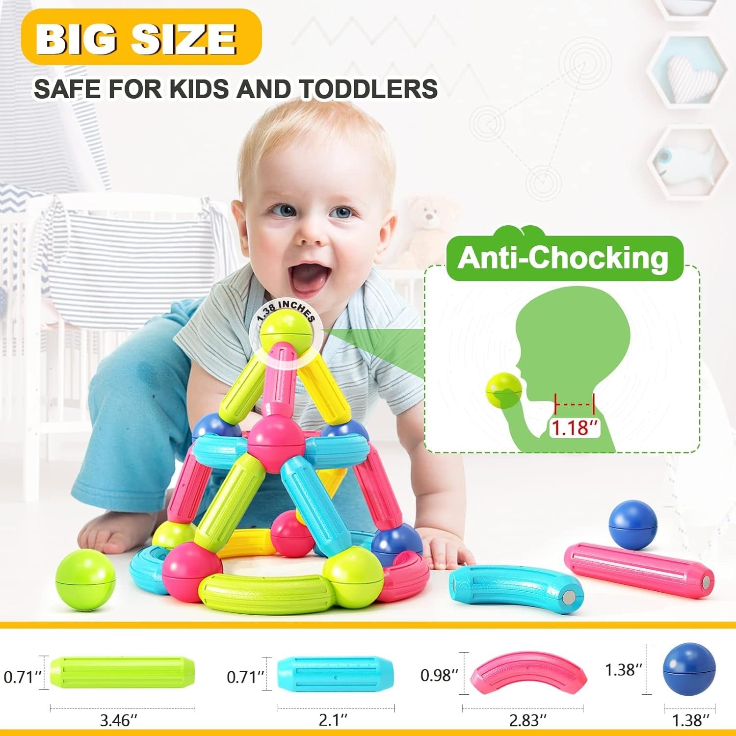 Magnet Toys for 3 Year Old Boys & Girls, Montessori Toys for Toddlers Kids, Magn