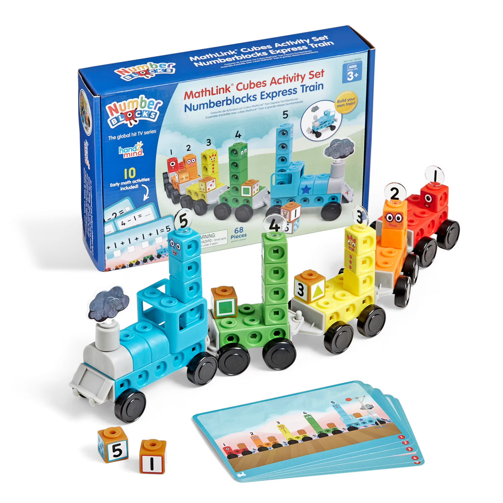Numberblocks Express Train Mathlink Cubes Activity Set, Train Toy, Preschool Learning Activities, Counting Blocks for Math, Number Learning Toys, Kids Building Toys, Kids Educational Toys