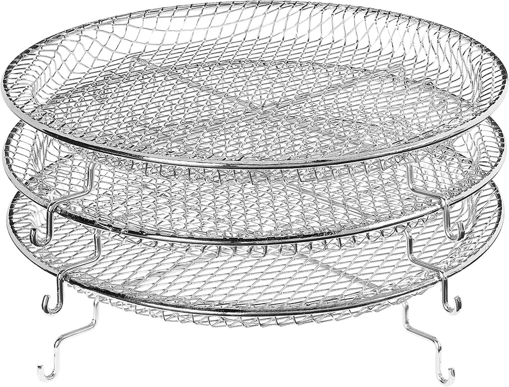 USA GW22955 7-Quart Electric Air Fryer with Dehydrator & 3 Stackable Racks, Digital Touchscreen with 8 Functions + Recipes, 7.0-Qt, Black/Copper