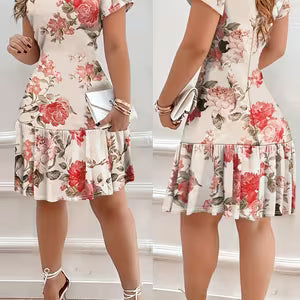 Rose Print Ruffle