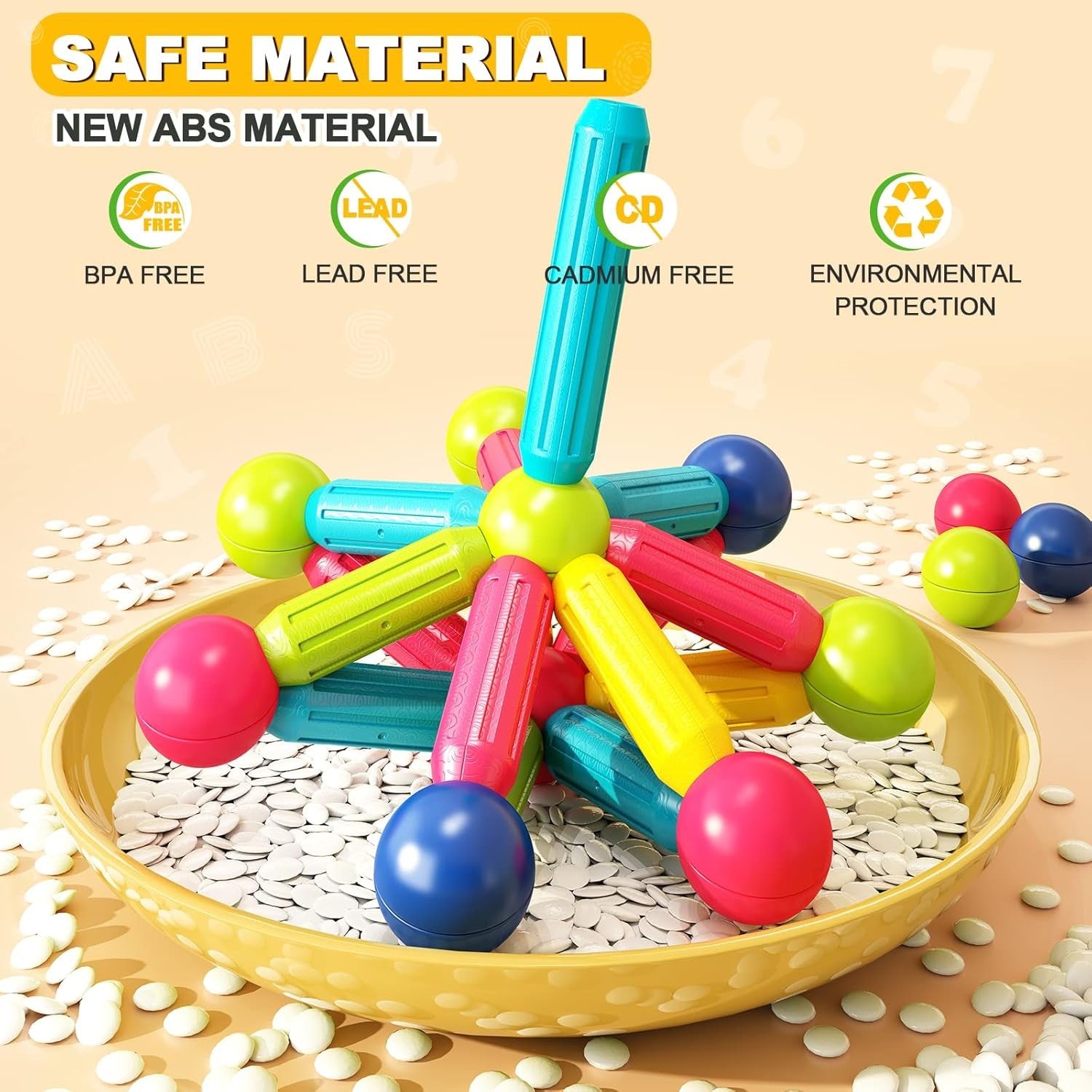 Magnet Toys for 3 Year Old Boys & Girls, Montessori Toys for Toddlers Kids, Magn