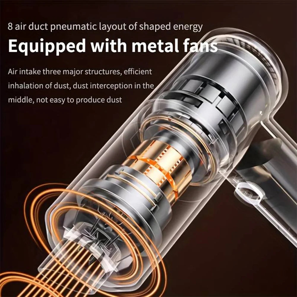 Portable Wireless Handheld Car Vacuum Cleaner, 120W Hand Held Mini Vacuum for Desk Home &Office Dust Cleaning