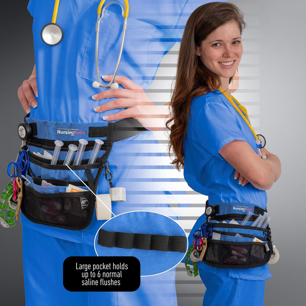 Kangapak Nurse Fanny Pack Multi Compartment Waist Organizer Tool Bag for Students, Practitioners & Medical Professionals