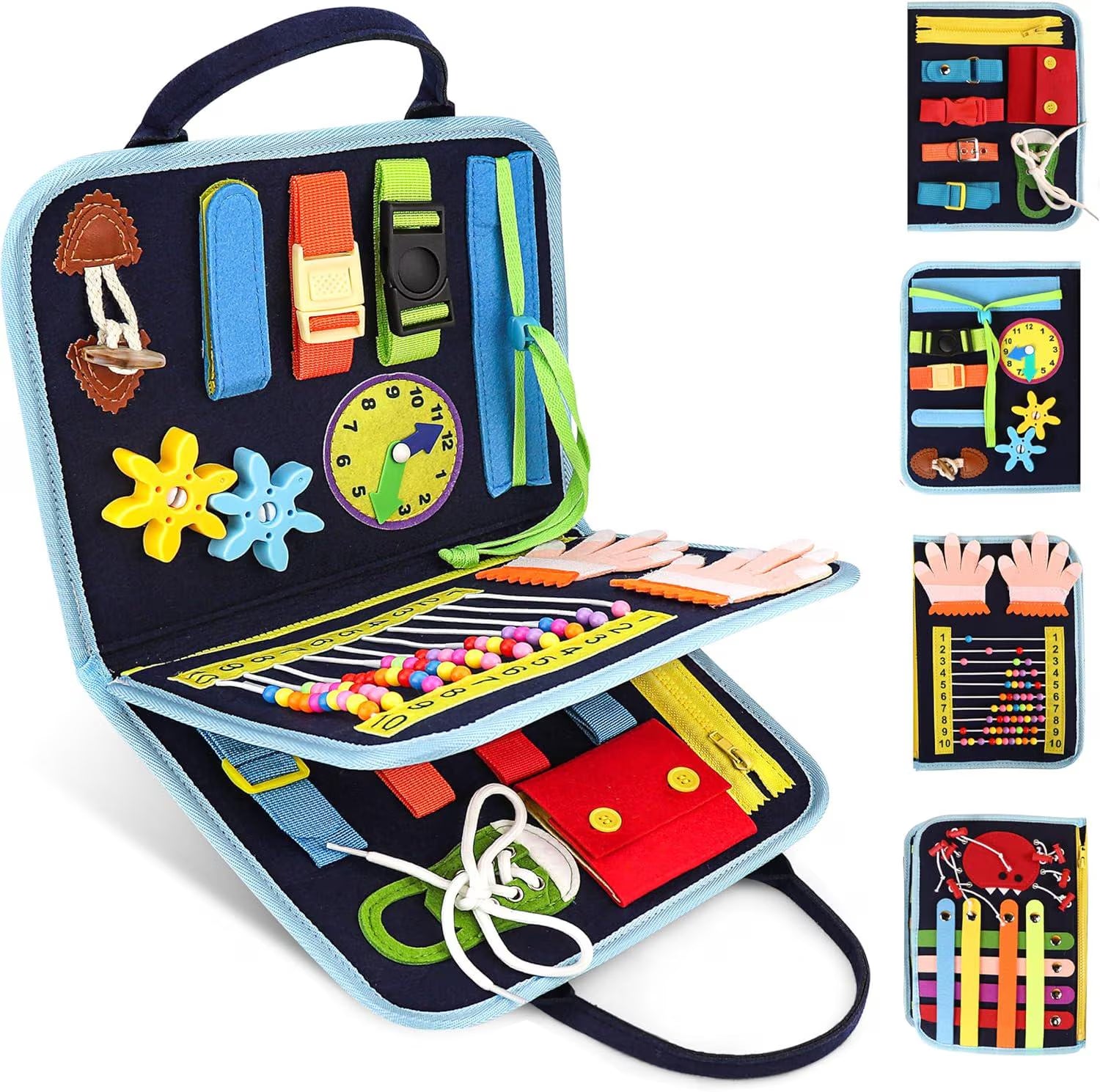 Felt Montessori Busy Board: Fine Motor Skill Sensory Toy