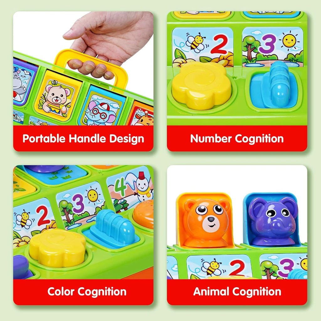 Baby Pop up Toy with Light and Music, Montessori Cause and Effect Toy for Infant Baby Toddler 12-18 Months First 1St Birthday Gifts for Girls Boys