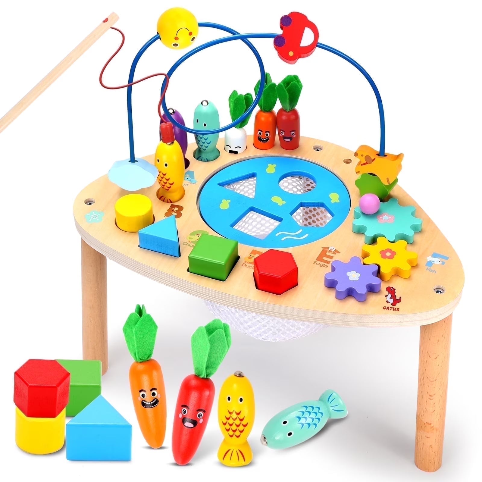 Baby Activity Table Toys Bead Mazes Board Wood Montessori Education Learn Child Birthday Gifts