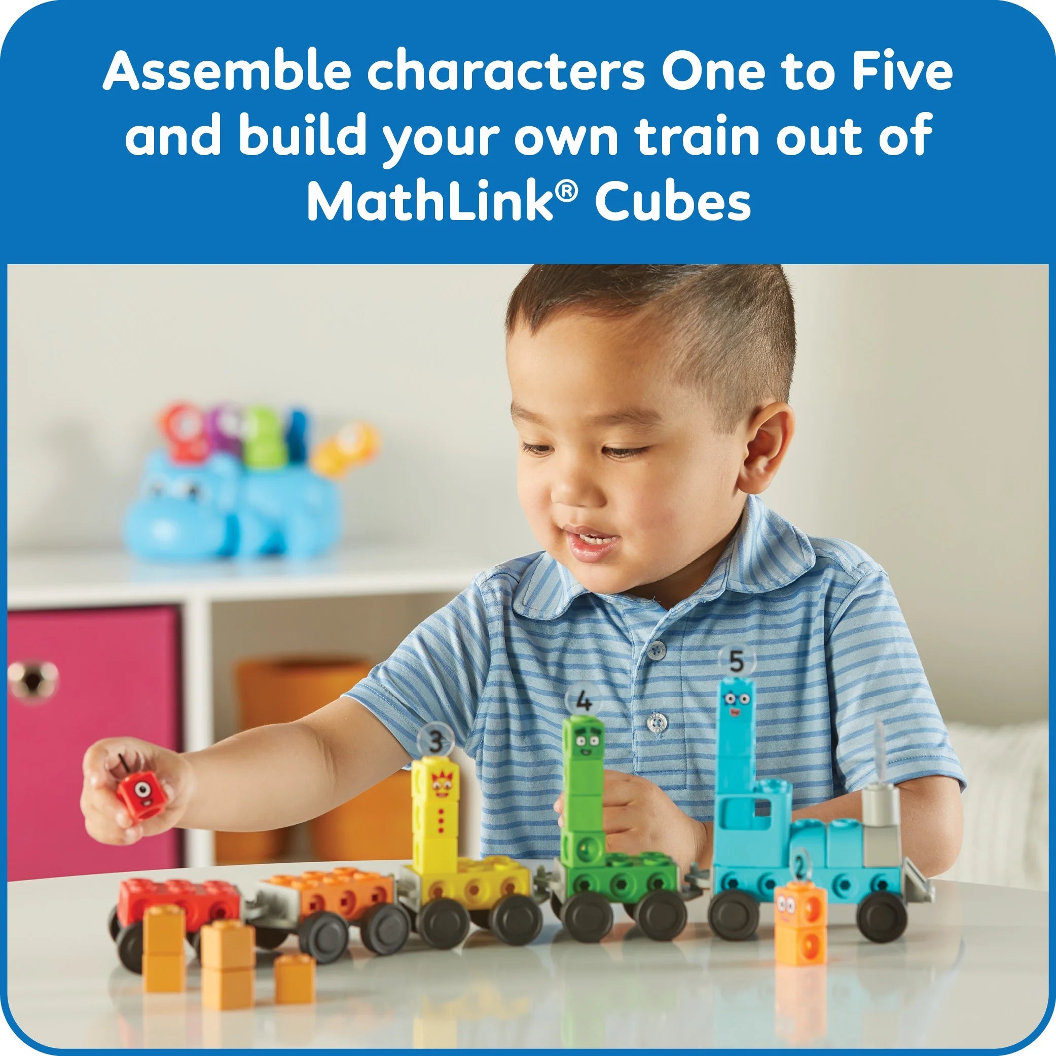 Numberblocks Express Train Mathlink Cubes Activity Set, Train Toy, Preschool Learning Activities, Counting Blocks for Math, Number Learning Toys, Kids Building Toys, Kids Educational Toys