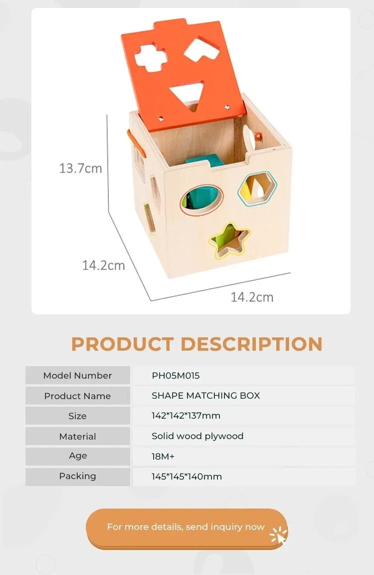 Shapes puzzle wooden educational toy