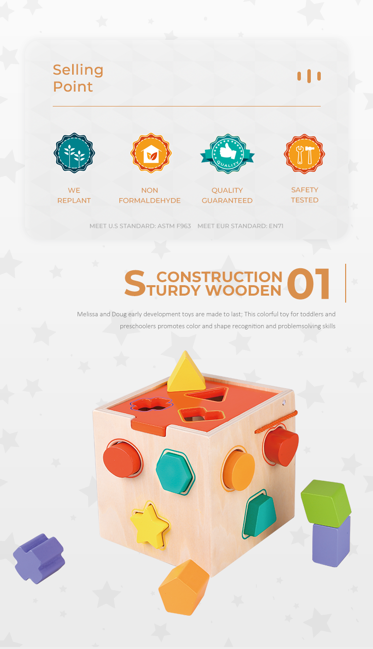 Shapes puzzle wooden educational toy