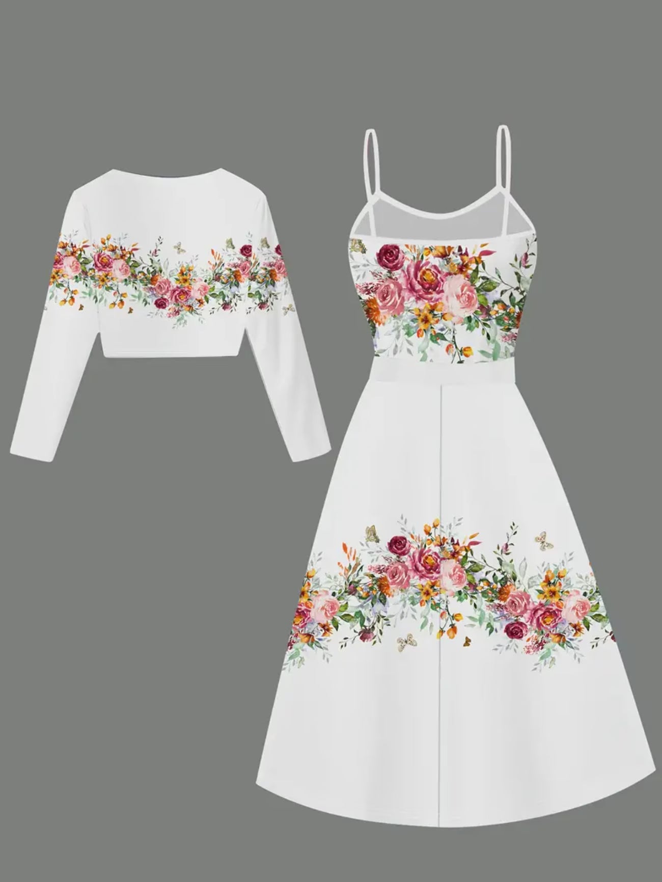 Floral Two-Piece Dress