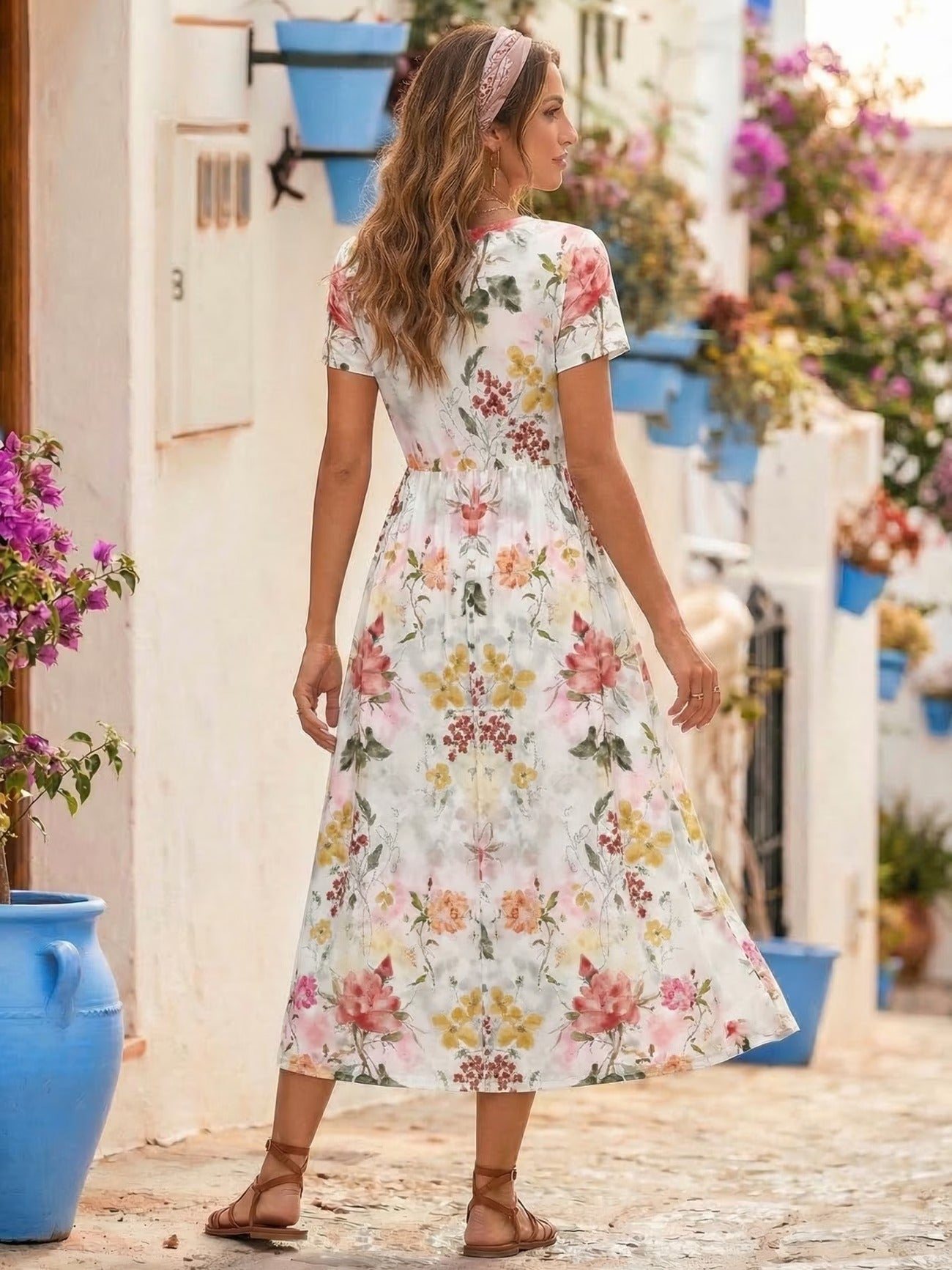 Spring Flower Dress White
