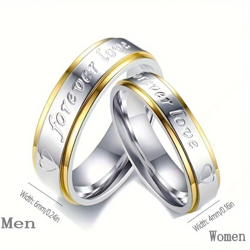 2 Set Engraved Wedding Bands