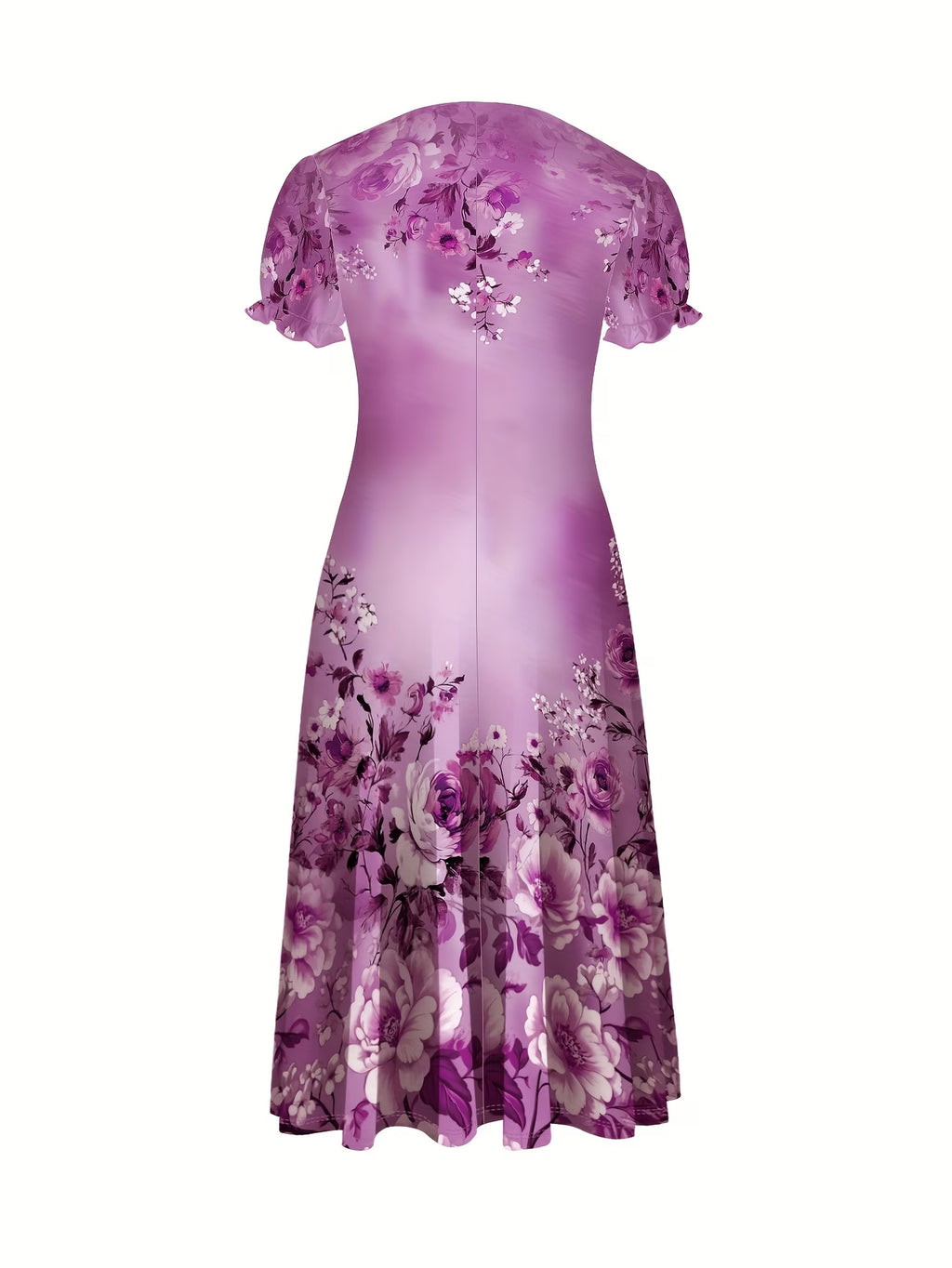 Women's Elegant Floral Print Maxi Dress