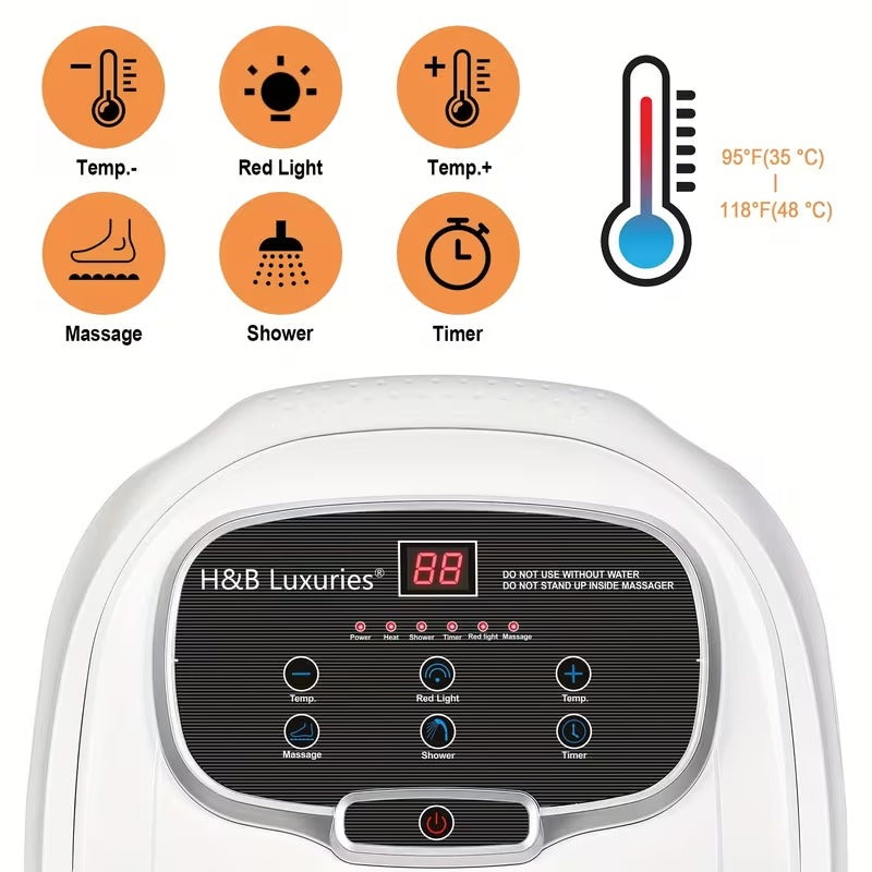 Foot Spa Footbath with And Shower, and Deep Soaking Tub