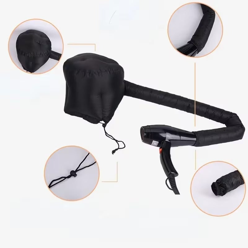 Portable Hair Bonnet Dryer Cap Diffuser Steamer