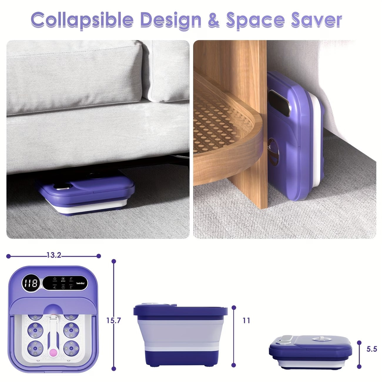 Foldable Automatic Heating Foot Spa