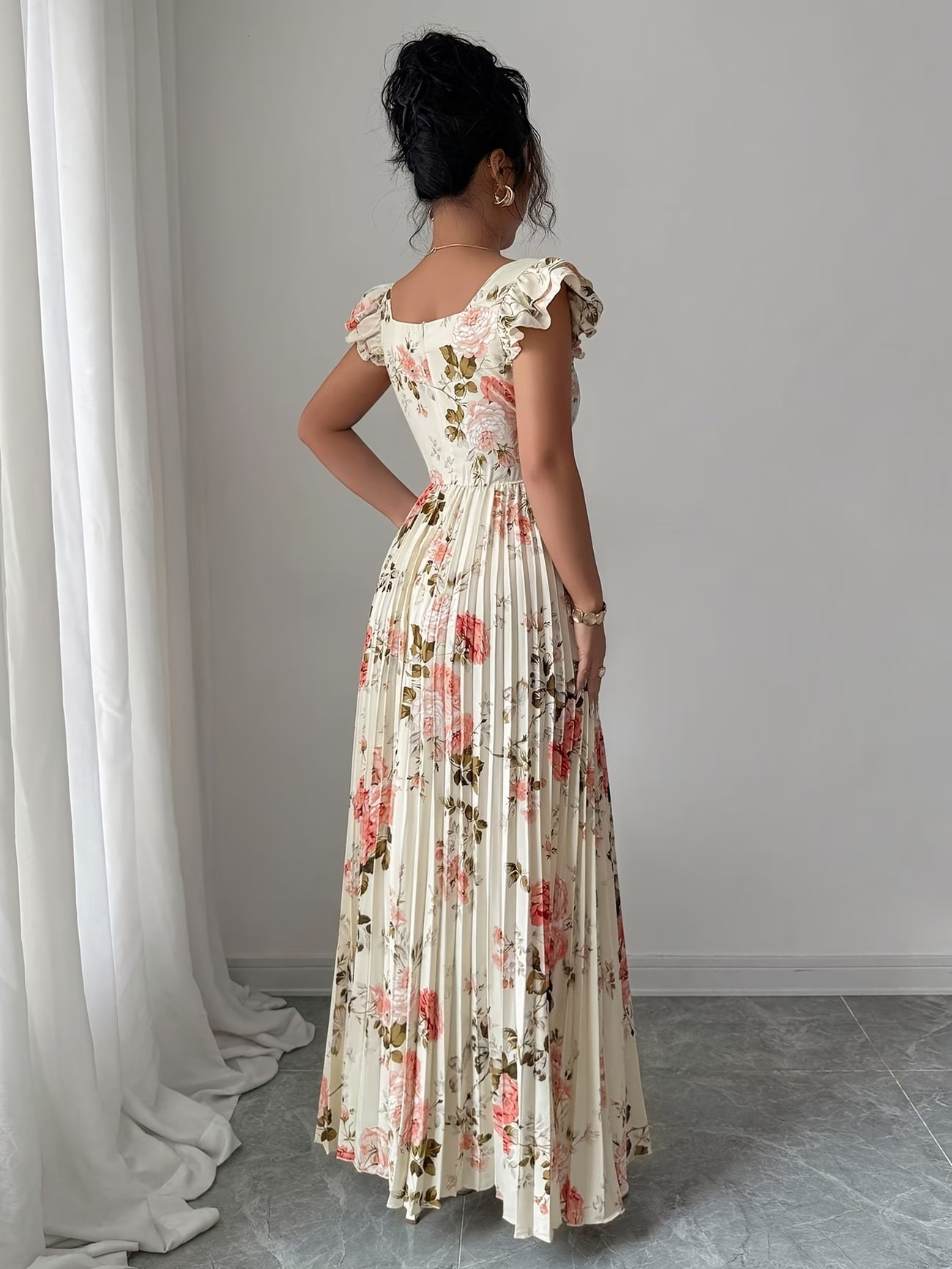 Women'S Elegant Floral Dress