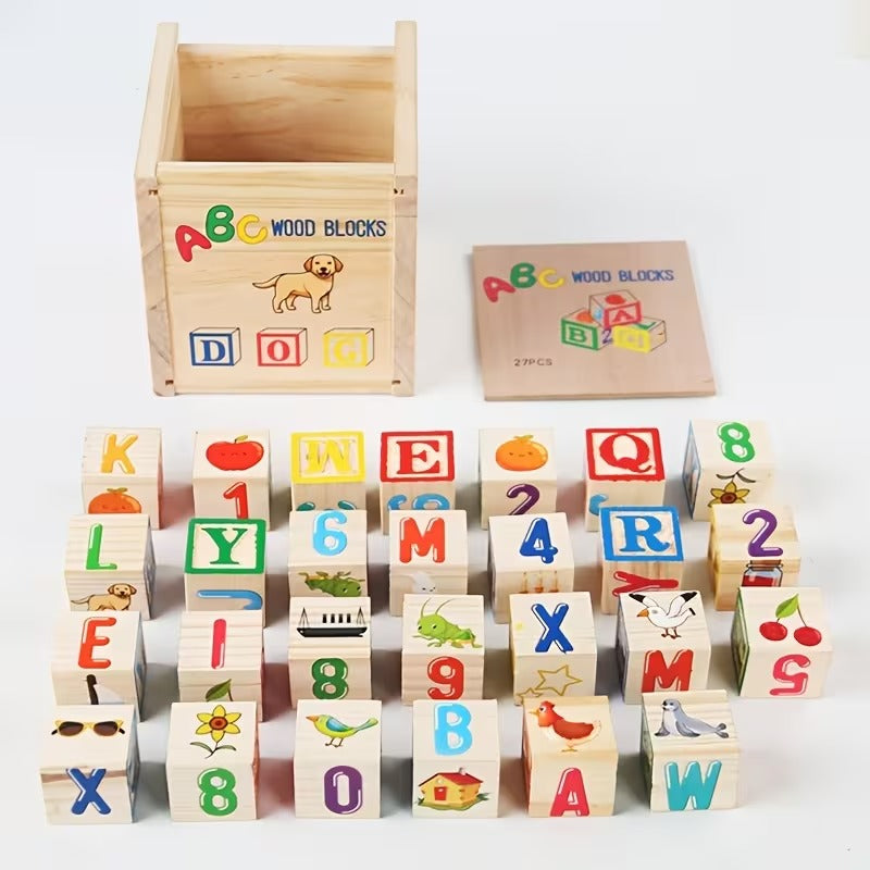 Wooden ABC Blocks Compatible