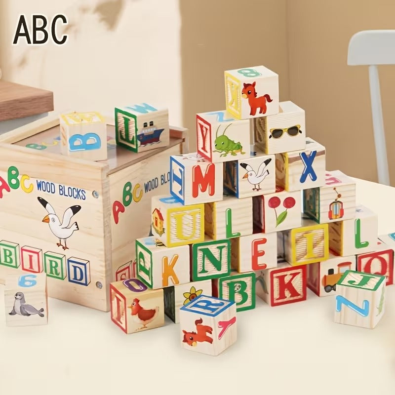 Wooden ABC Blocks Compatible
