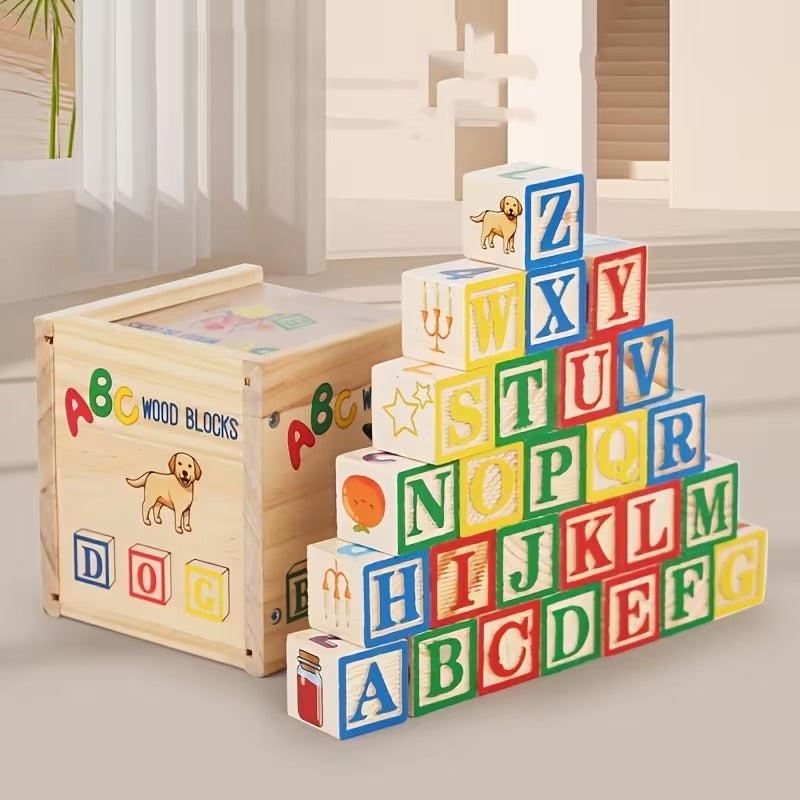 Wooden ABC Blocks Compatible