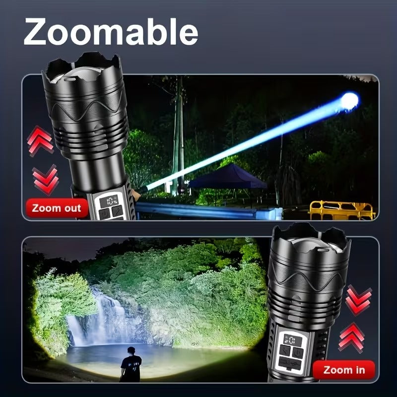 Heavy-Duty Rechargeable Flash Light with 30% Brighter Beam