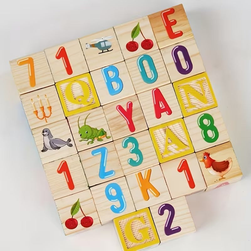 Wooden ABC Blocks Compatible