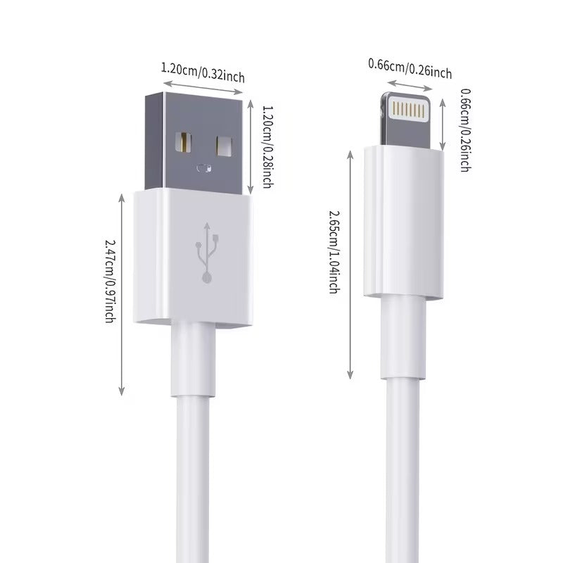 Lightning to USB-A Data Cables 5pack