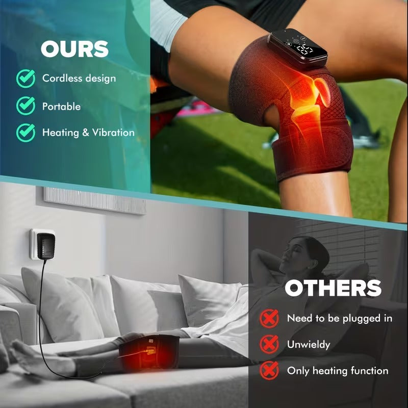 Massage Heating Pad  Vibration with Heat - For Knees, Shoulders and Elbows