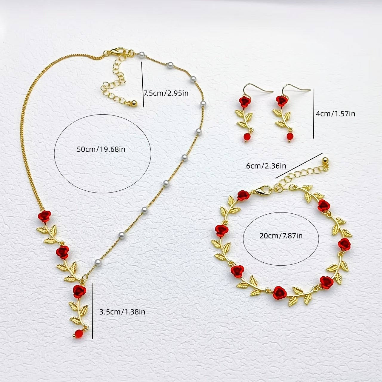 Red Rose Flower Set