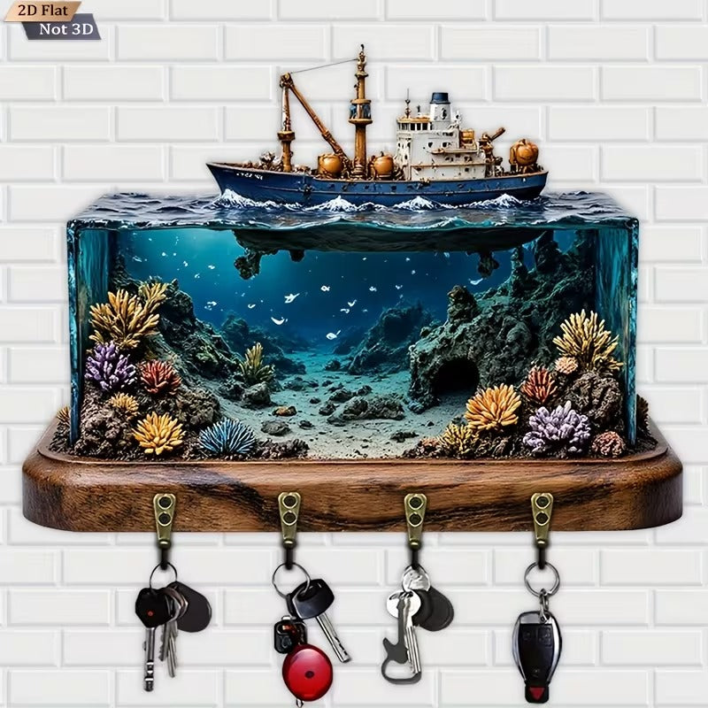Ocean Ship Reef Coral Key Hook